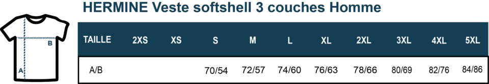 Veste Softshell 3 couches capuche amovible Homme - Hermine 1 GUIDE HERMINE homme